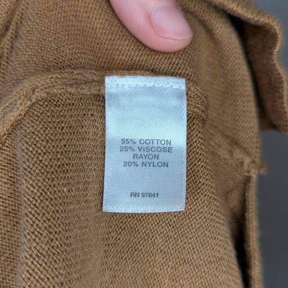 J. Jill Camel Brown Tan Cowl Neck Long Sleeve Tunic Sweater Blouse Size XS - Picture 5 of 7